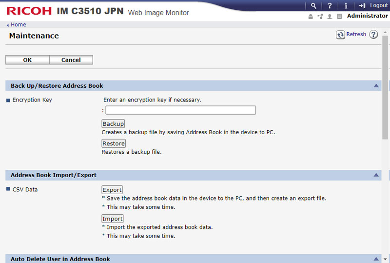 Import and Exporting Address book