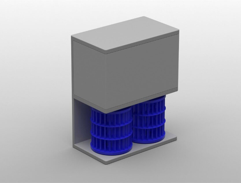 Illustration of the micro-hydroelectric power generation device developed through this project